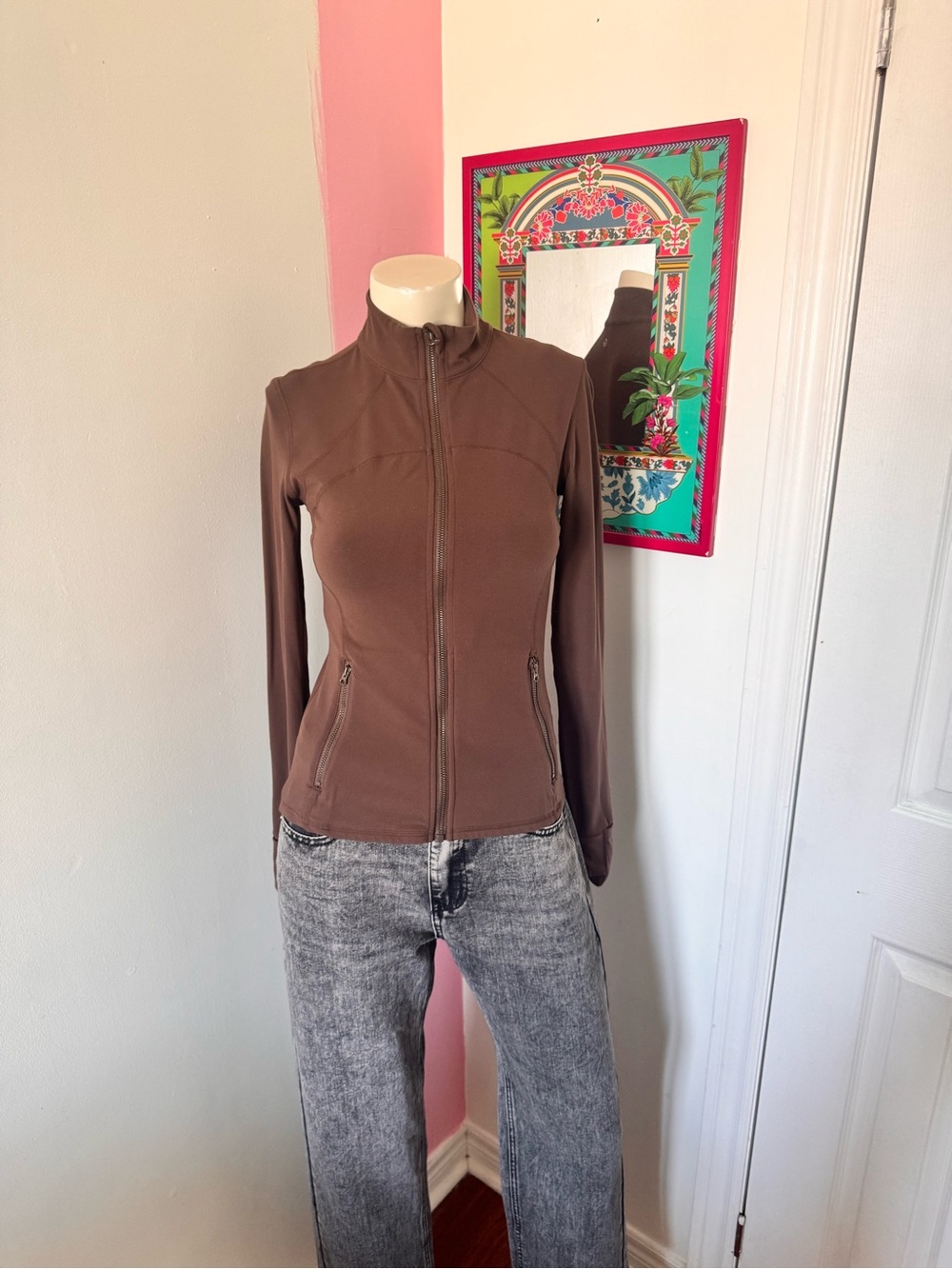 Brown Glowmode Women's Zip-Front Active Jacket‎